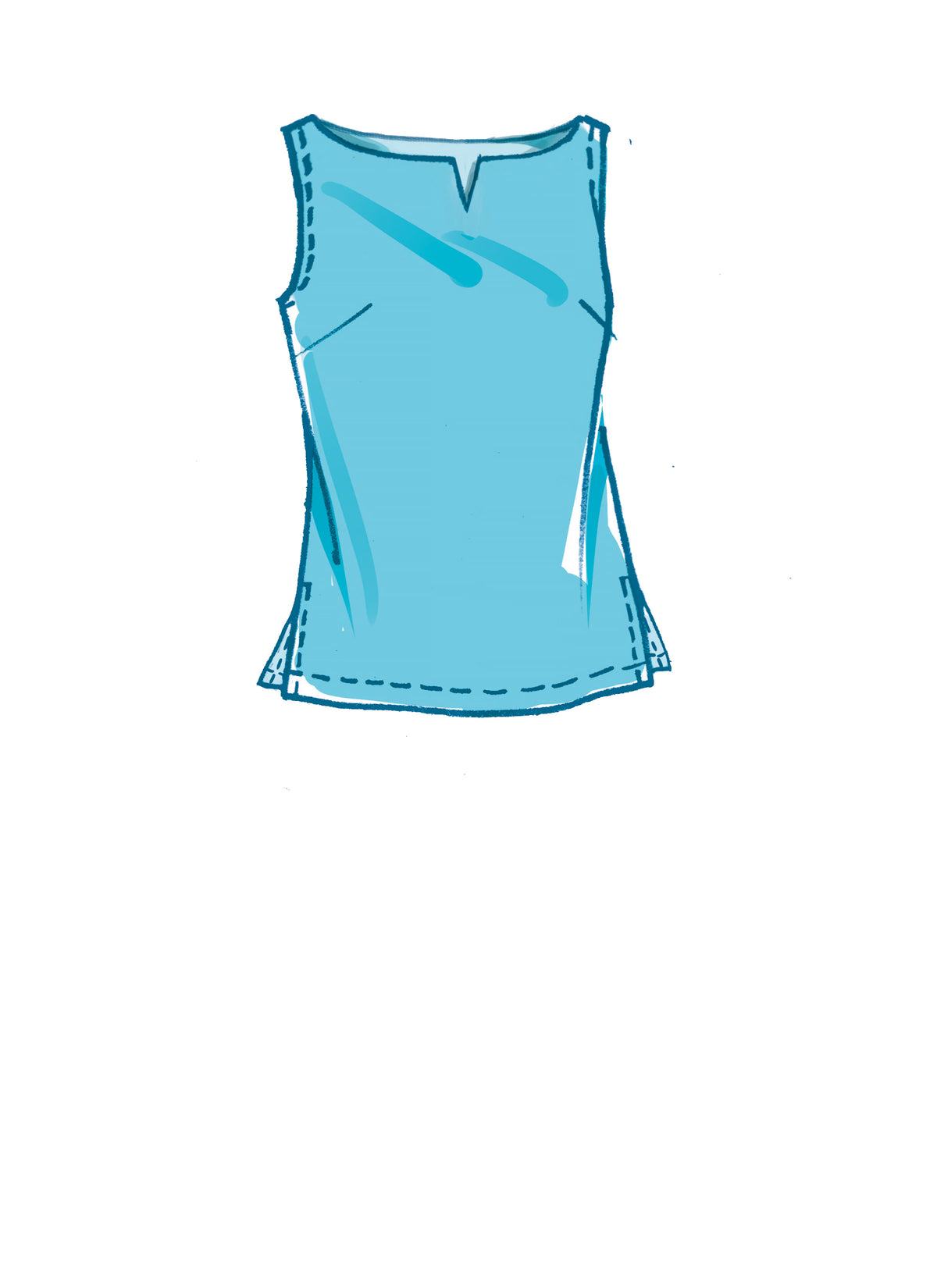 McCall's M8159 sewing pattern envelope showing the collarless button-down shirt designs