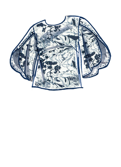 McCall's M8161 sewing pattern envelope showing the semi-fitted top designs