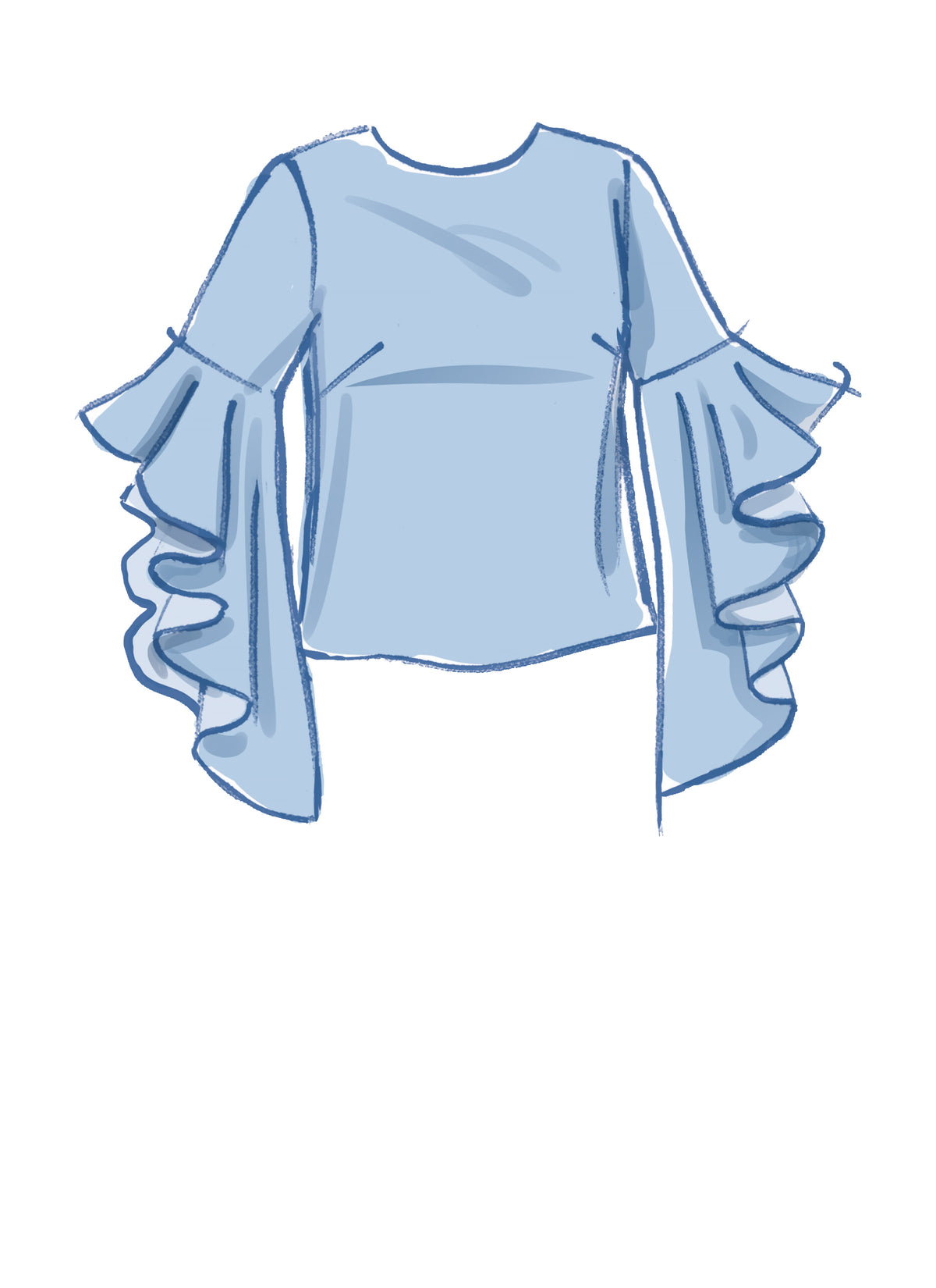 McCall's M8161 sewing pattern envelope showing the semi-fitted top designs