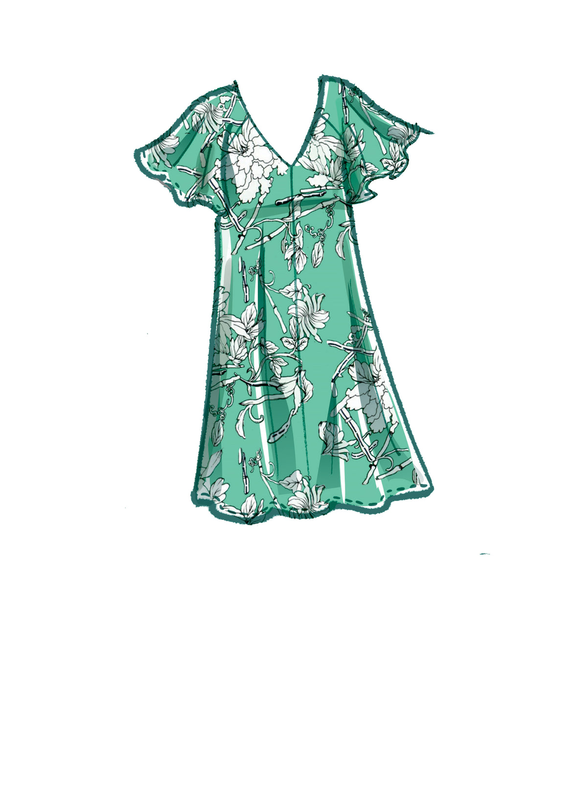 McCall's M8165 sewing pattern envelope showing very loose-fitting pullover dresses and a step-in jumpsuit
