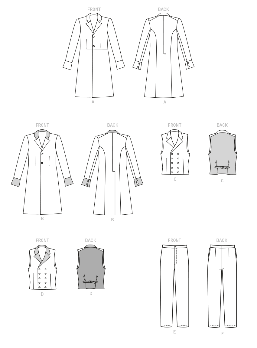 McCall's M8185 sewing pattern envelope showing a Victorian gentleman's costume