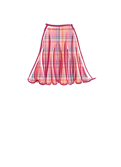 McCall's M8205 sewing pattern envelope showing full circle skirts