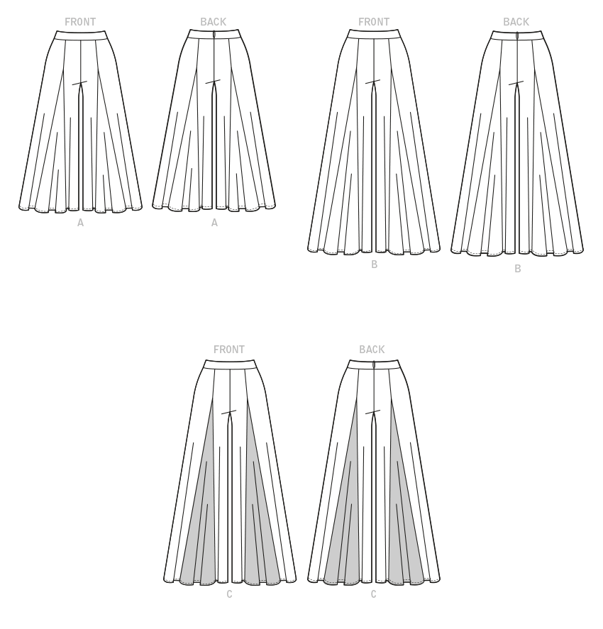 McCall's M8223 sewing pattern envelope showing wide leg palazzo trousers designs