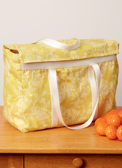 McCall's M8236 sewing pattern envelope showing reusable kitchen and shopping items designs