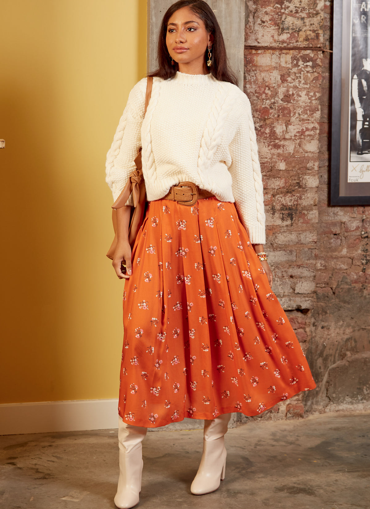 McCall's M8248 sewing pattern envelope showing pleated skirt designs