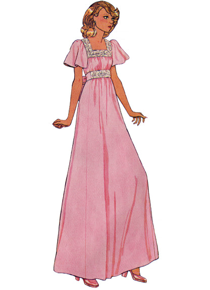 McCall's M8258 sewing pattern envelope showing vintage 1975 dress designs