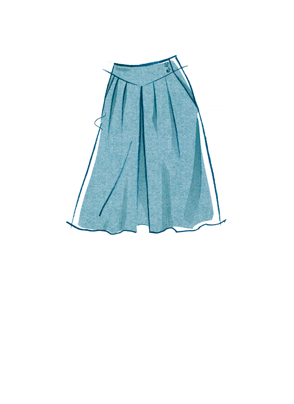 McCall's M8260 sewing pattern envelope showing Melissa Watson skirt, shorts and culottes designs