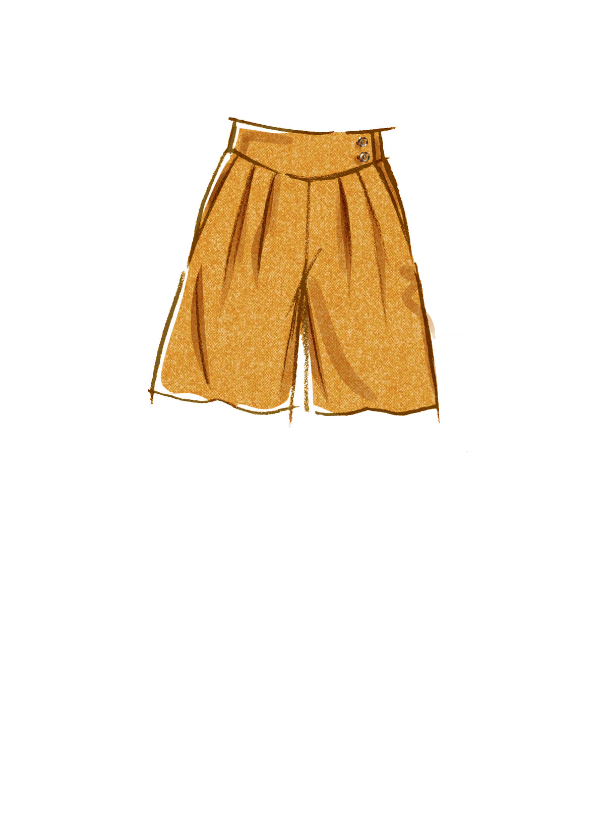McCall's M8260 sewing pattern envelope showing Melissa Watson skirt, shorts and culottes designs