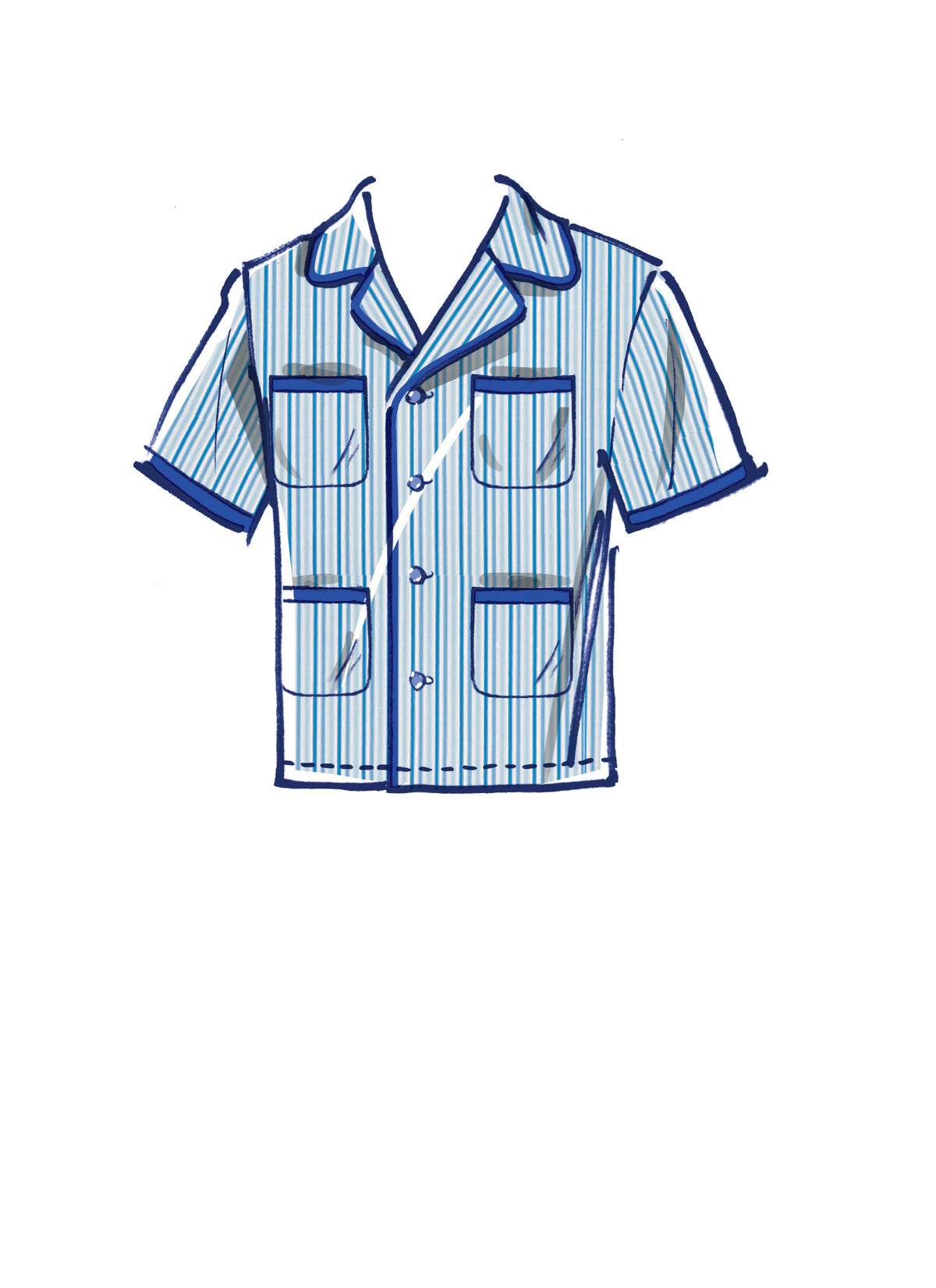 McCall's M8262 sewing pattern envelope showing men's loungewear set designs