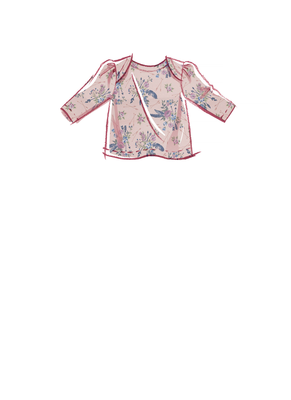 McCall's M8265 sewing pattern envelope showing baby gowns for a layette