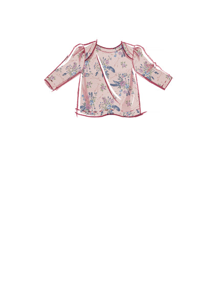 McCall's M8265 sewing pattern envelope showing baby gowns for a layette