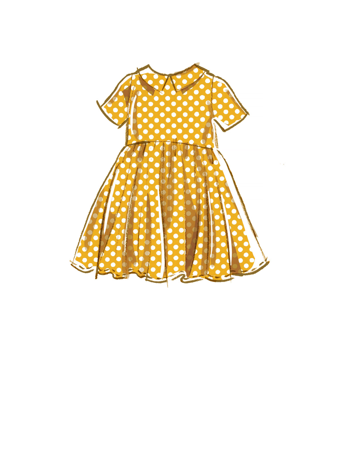 McCall's M8266 sewing pattern envelope showing fit-and-flare toddler dresses
