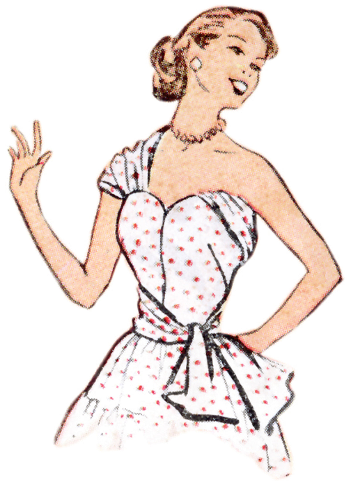 McCall's M8280 sewing pattern envelope showing a 1950s vintage reissue dress