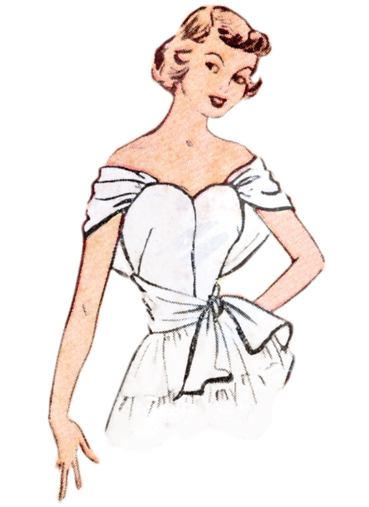 McCall's M8280 sewing pattern envelope showing a 1950s vintage reissue dress