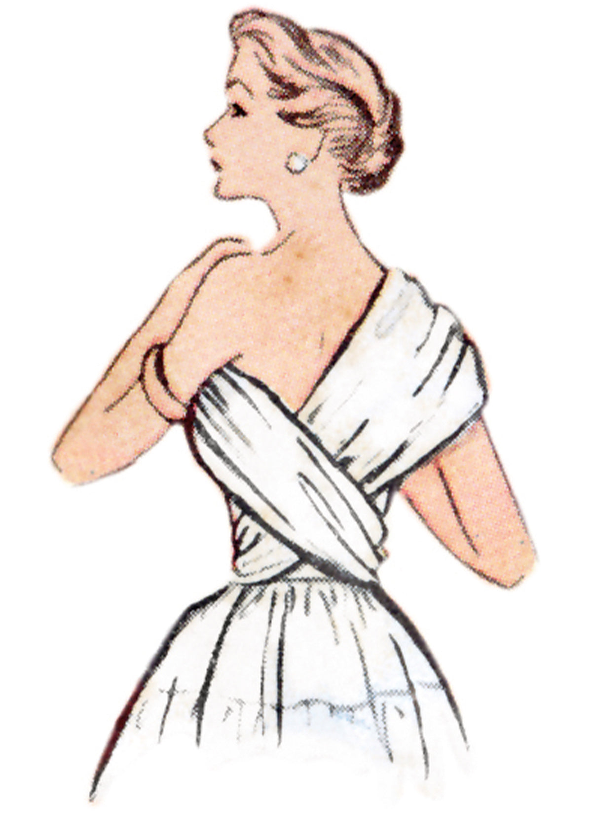McCall's M8280 sewing pattern envelope showing a 1950s vintage reissue dress
