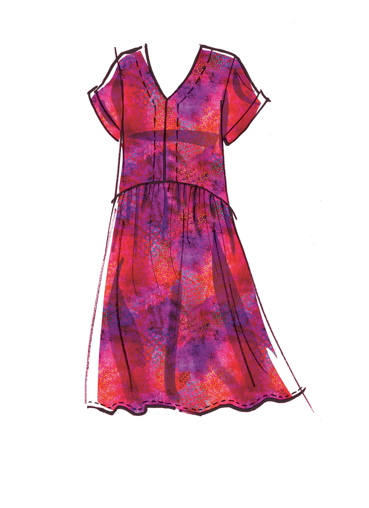 McCall's M8281 sewing pattern envelope showing an easy pullover dress