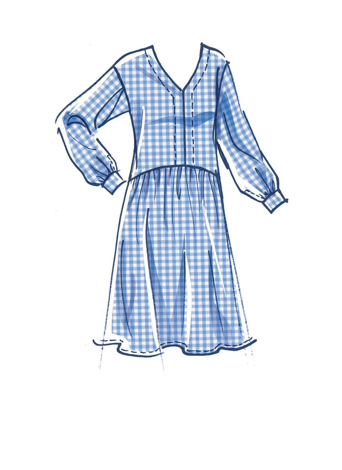 McCall's M8281 sewing pattern envelope showing an easy pullover dress