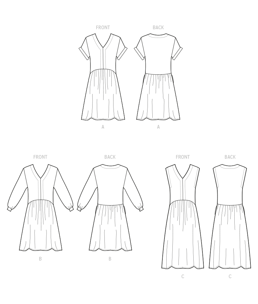 McCall's M8281 sewing pattern envelope showing an easy pullover dress