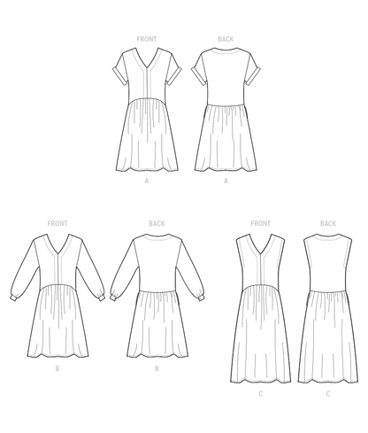 McCall's M8281 sewing pattern envelope showing an easy pullover dress