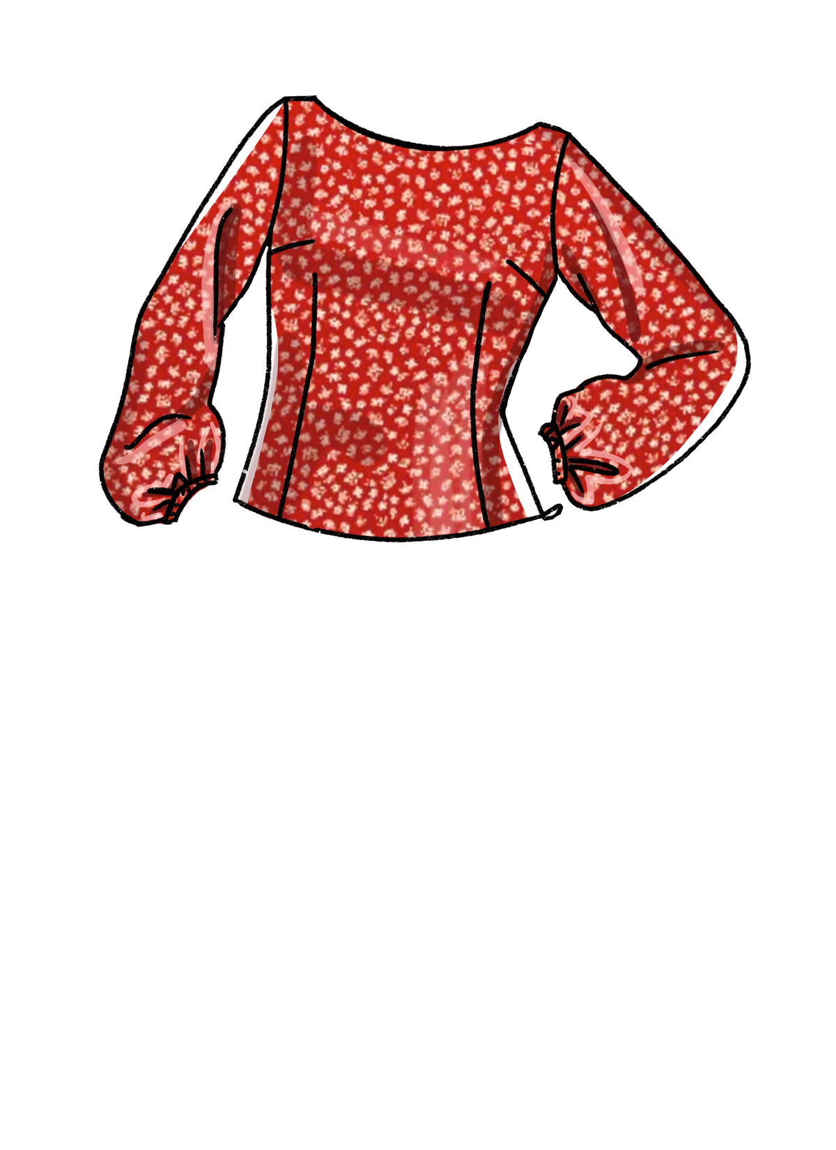 McCall's M8287 sewing pattern envelope showing beginner-friendly tops
