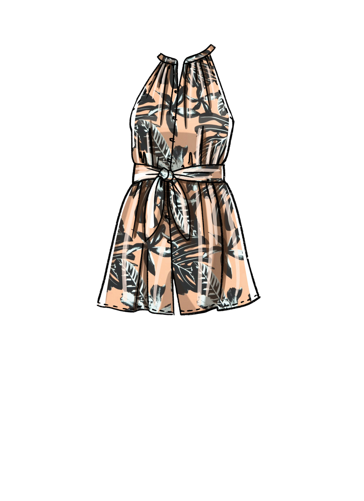 McCall's M8288 sewing pattern envelope showing a flowy jumpsuit