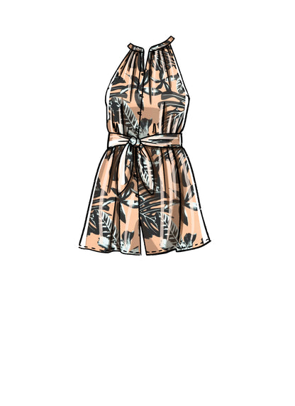 McCall's M8288 sewing pattern envelope showing a flowy jumpsuit