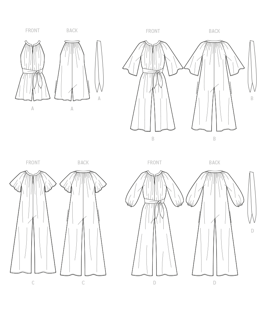 McCall's M8288 sewing pattern envelope showing a flowy jumpsuit