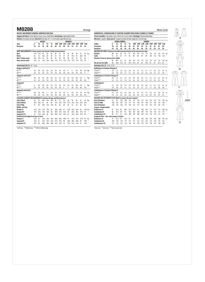 McCall's M8288 sewing pattern envelope showing a flowy jumpsuit