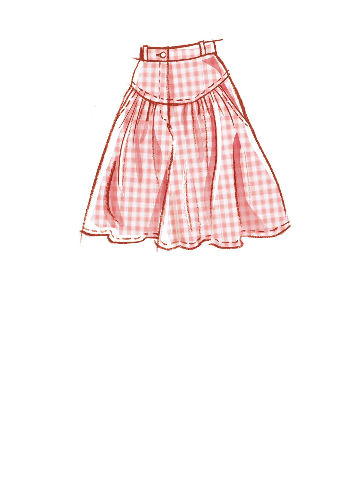 McCall's M8292 sewing pattern envelope showing high-waisted wide-leg trousers and shorts