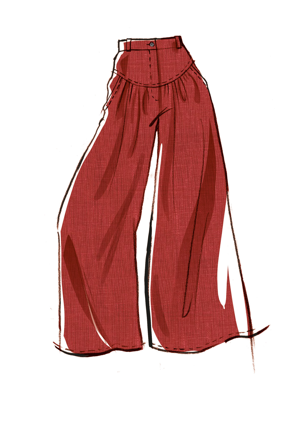 McCall's M8292 sewing pattern envelope showing high-waisted wide-leg trousers and shorts