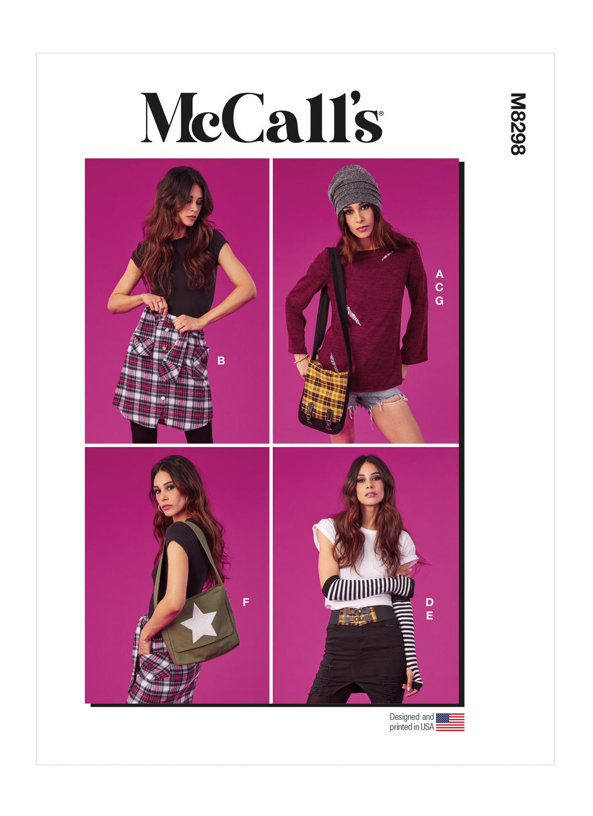 McCall's M8298 sewing pattern envelope showing a knit tunic