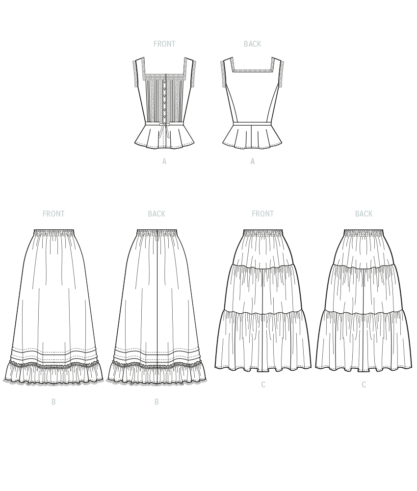 McCall's M8306 sewing pattern envelope showing a 1980s vintage Laura Ashley design