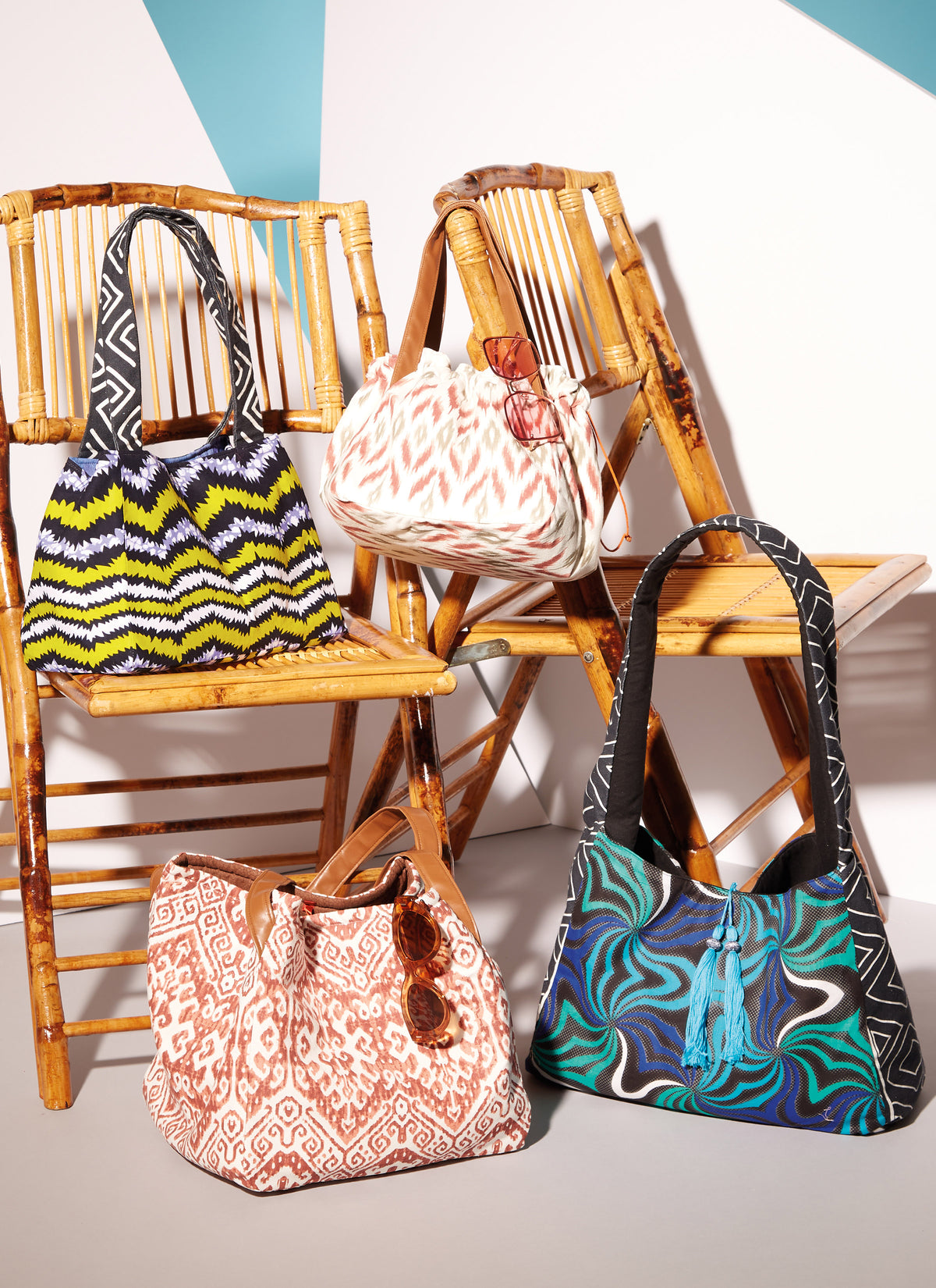 McCall's M8307 sewing pattern envelope showing soft, casual bags and totes