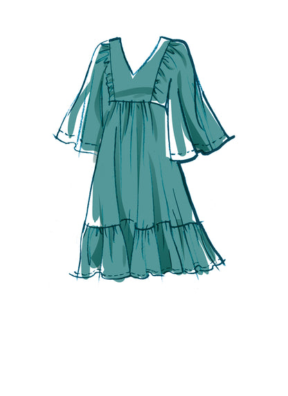 McCall's M8312 sewing pattern envelope showing a pullover V-neck dress