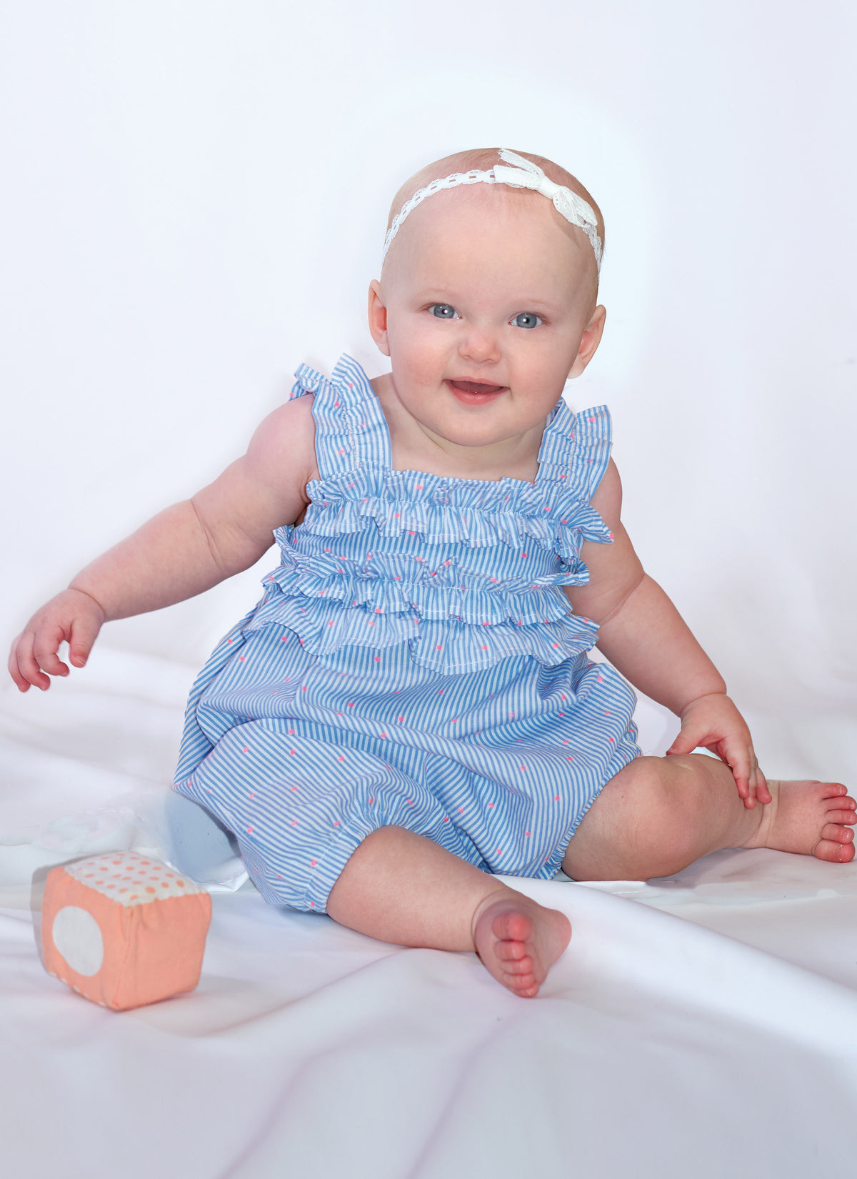 McCall's M8315 sewing pattern envelope showing baby rompers