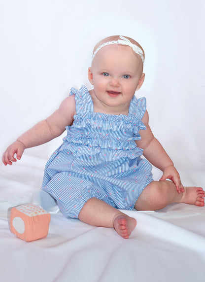 McCall's M8315 sewing pattern envelope showing baby rompers