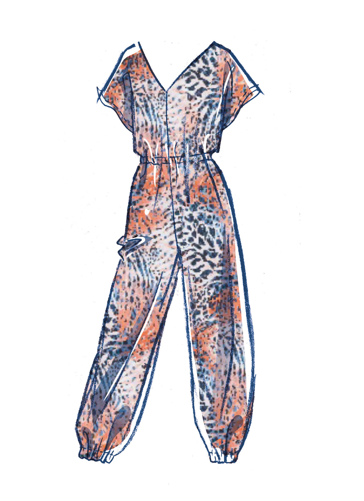McCall's M8317 sewing pattern envelope showing pull-on rompers and jumpsuits for girls