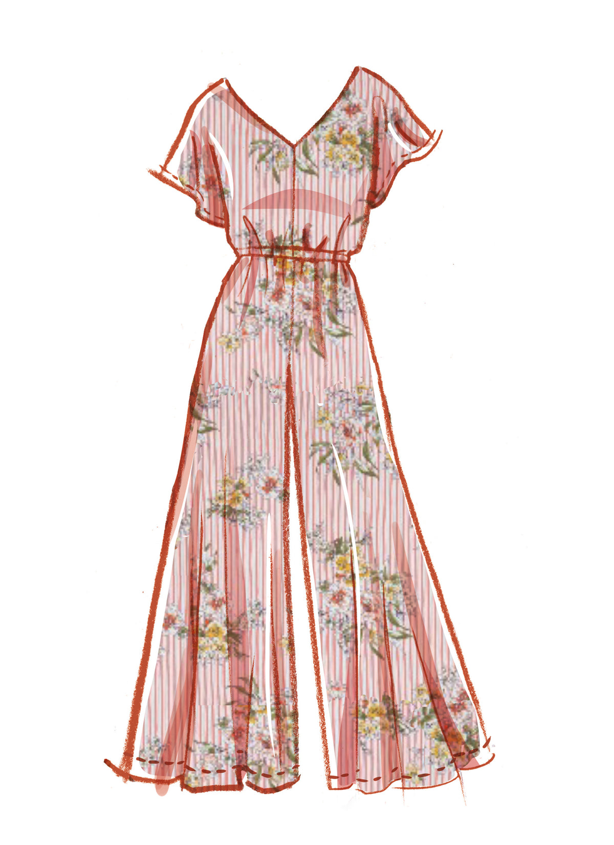 McCall's M8317 sewing pattern envelope showing pull-on rompers and jumpsuits for girls