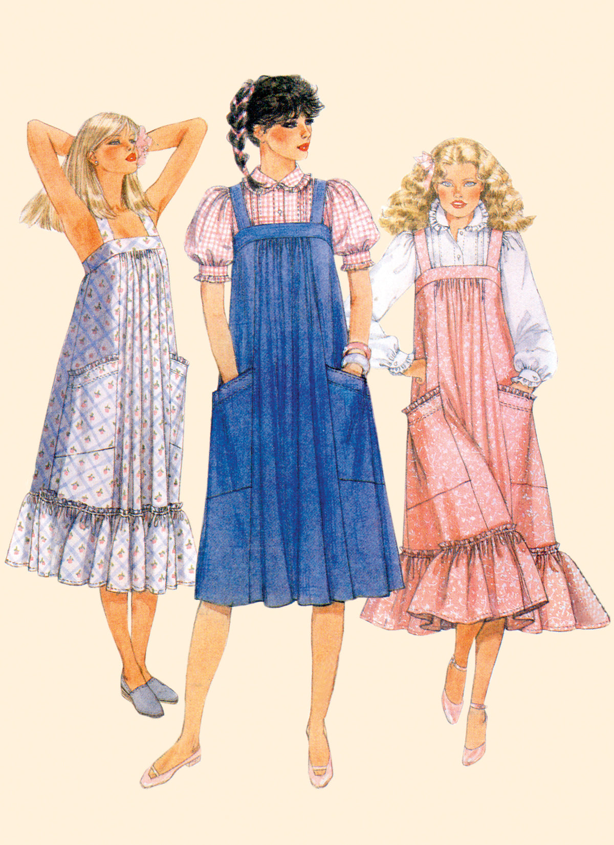 McCall's M8318 sewing pattern envelope showing a 1980s vintage reissue dress