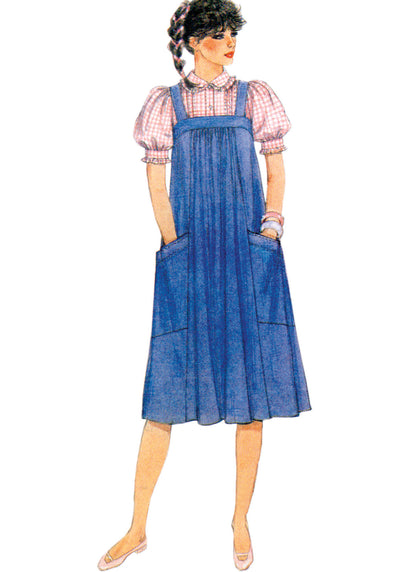 McCall's M8318 sewing pattern envelope showing a 1980s vintage reissue dress