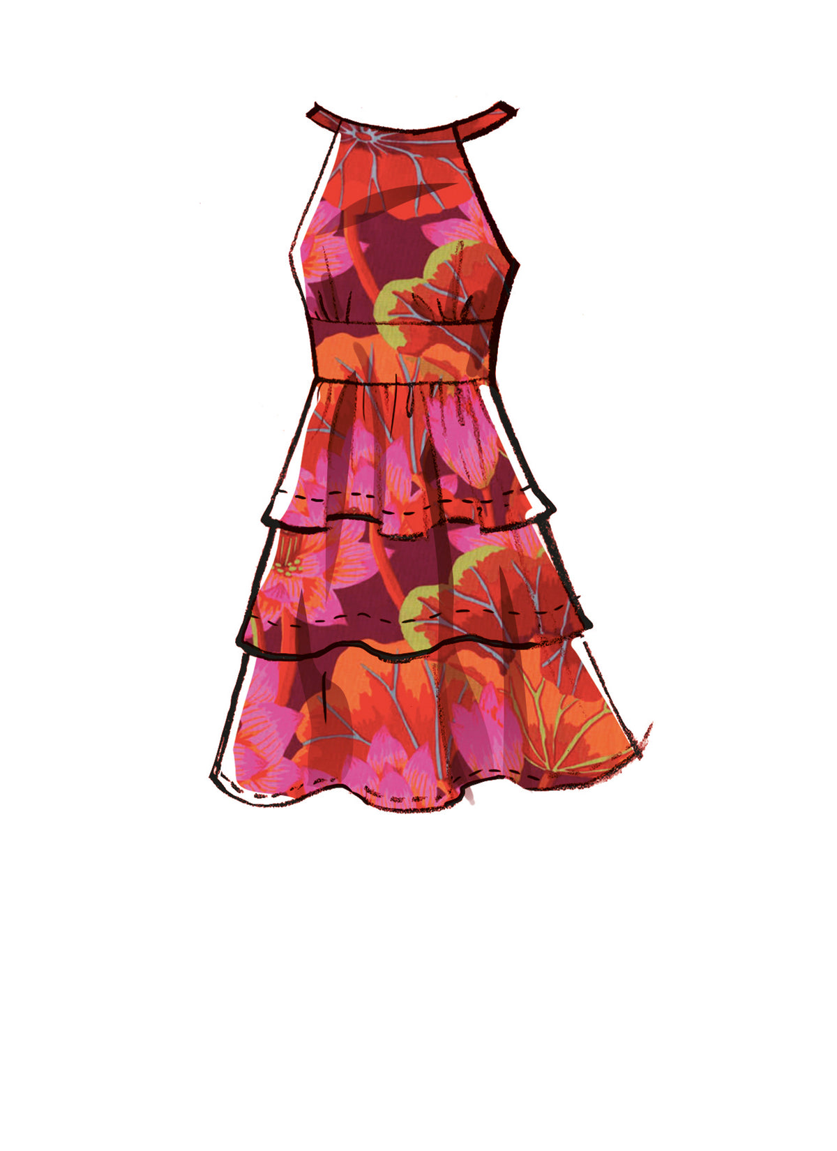 McCall's M8322 sewing pattern envelope showing dress