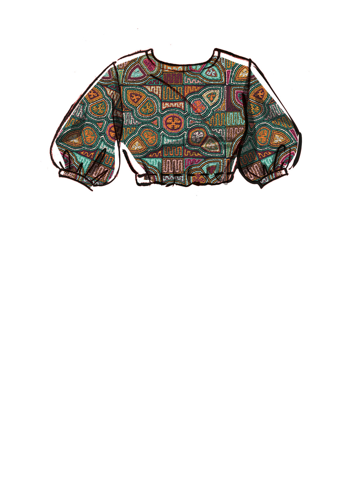 McCall's M8324 sewing pattern envelope showing crop top