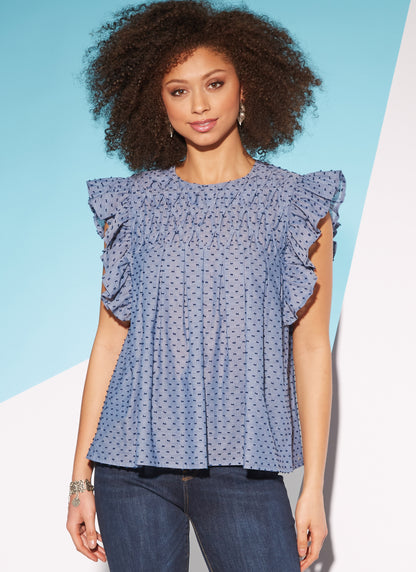 McCall's M8325 sewing pattern envelope showing pintuck top