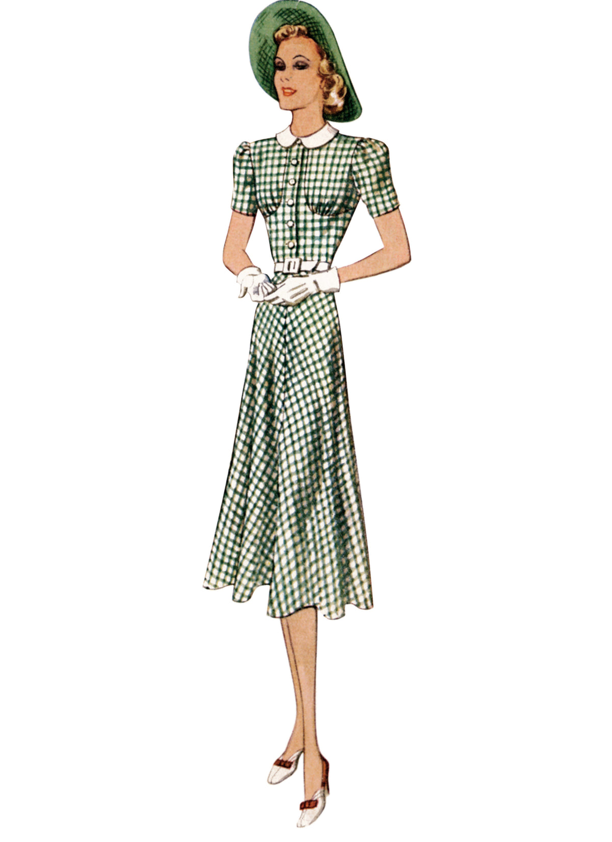McCall's M8338 sewing pattern envelope showing 1930s vintage dress
