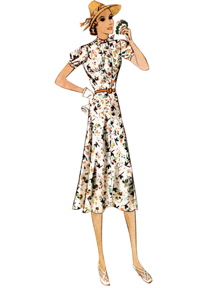 McCall's M8338 sewing pattern envelope showing 1930s vintage dress