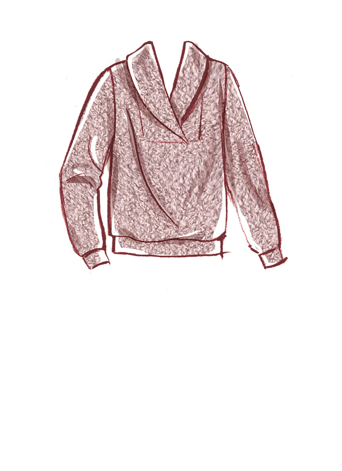 McCall's M8343 sewing pattern envelope showing pullover top