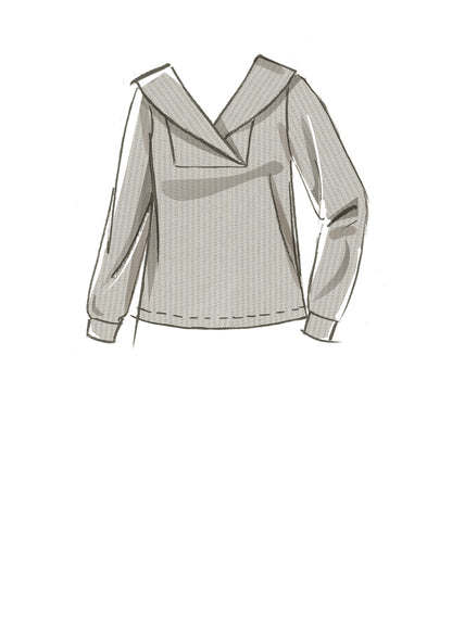 McCall's M8343 sewing pattern envelope showing pullover top