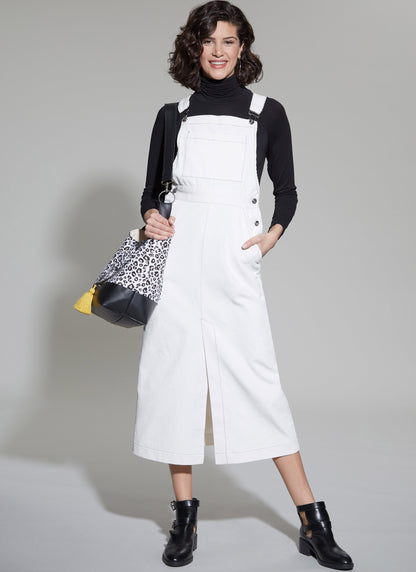 McCall's M8345 sewing pattern envelope showing dungarees