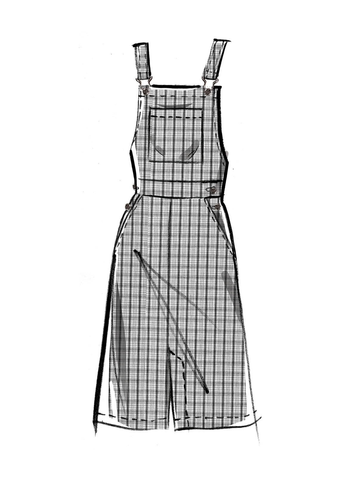 McCall's M8345 sewing pattern envelope showing dungarees