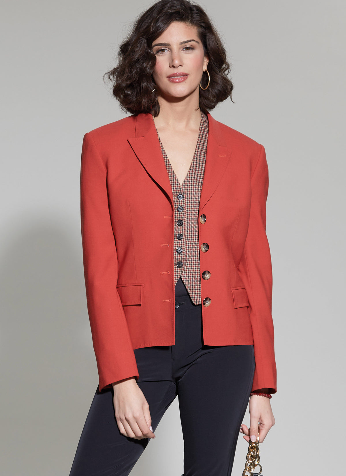 McCall's M8350 sewing pattern envelope showing blazer and waistcoat